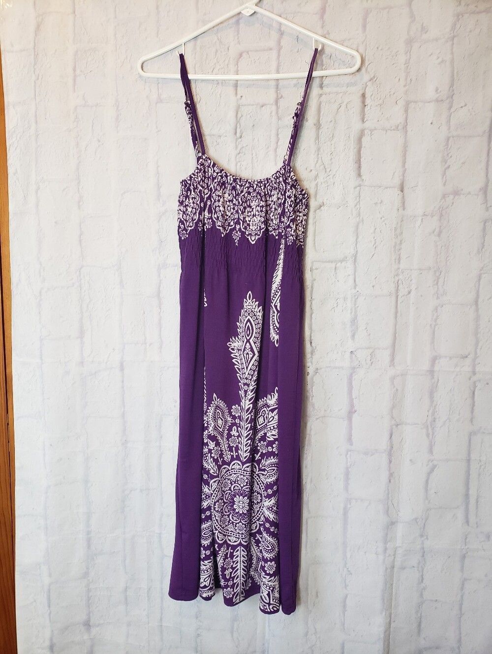 INDIA BOUTIQUE Purple & White Sundress Medium